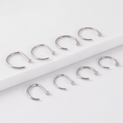 G23 Titanium C Shaped Clip on Nose Rings WGA60F5-02-1