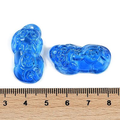 Spray Painted Imitation Jade Glass Beads GLAA-Z007-01B-1