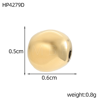 Oval 304 Stainless Steel Beads STAS-OY017-52G-1