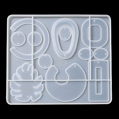 Mixed Shape Pendant & Links Silicone Molds DIY-YW0006-69-1