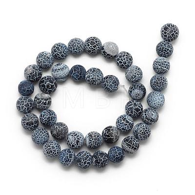 Natural Weathered Agate Bead Strands G-S237-10mm-05-1
