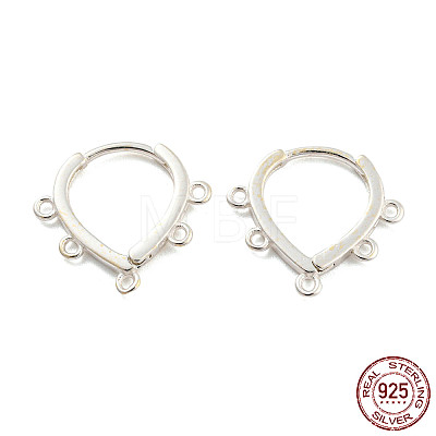 925 Sterling Silver Hoop Earring Findings STER-Q191-05S-1