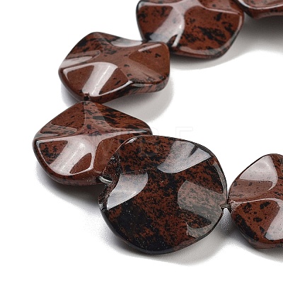 Natural Mahogany Obsidian Beads Strands G-Z061-B05-02-1