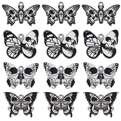 20Pcs 4 Style Halloween Alloy Enamel Pendants ENAM-SC0003-99-1