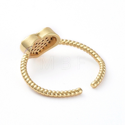Adjustable Brass Cuff Finger Rings X-RJEW-G096-23G-1