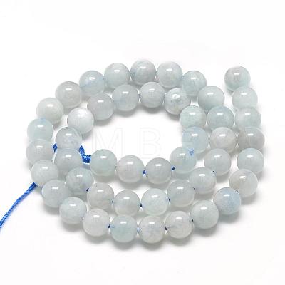 Natural Aquamarine Beads Strands G-R446-12mm-04-1