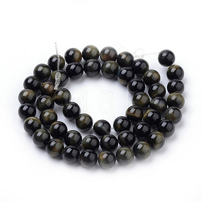 Natural Tiger Eye Beads Strands G-S259-22-10mm-1