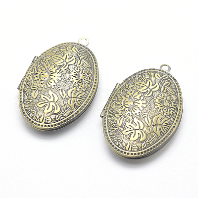 Brass Locket Pendants X-KK-F717-28AB-NR-1