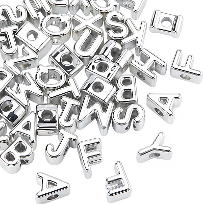 50Pcs UV Plating Acrylic Beads MACR-SP0002-27A-1