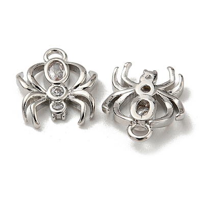 Brass Micro Pave Cubic Zirconia Charms KK-Q809-01P-1