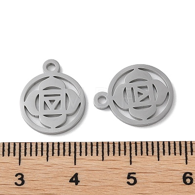 Non-Tarnish Chakra 304 Stainless Steel Charms STAS-F300-04P-1