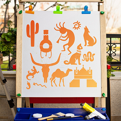 PET Plastic Drawing Painting Stencils Templates DIY-WH0244-210-1