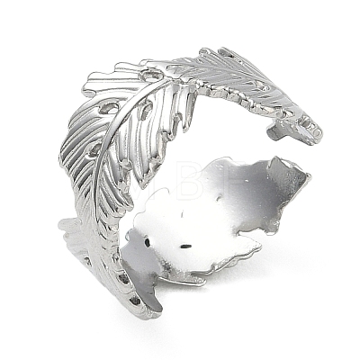 304 Stainless Steel Cuff Open Rings for Women RJEW-L341-02E-P-1