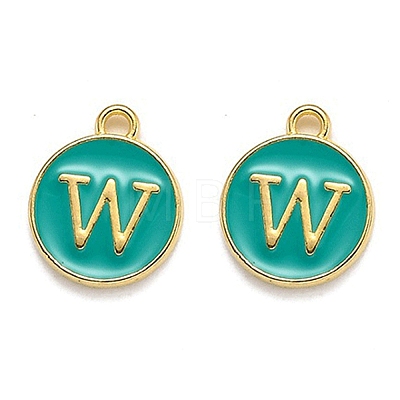Golden Plated Alloy Enamel Charms LS-ENAM-Q437-15W-1
