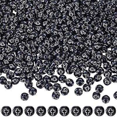 600Pcs Craft Style Acrylic Beads SACR-PA0001-35-1