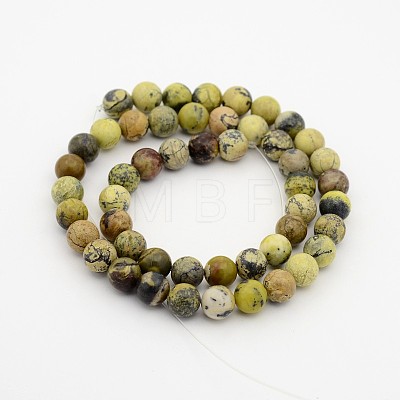 Synthetical Gemstone Round Bead Strands G-P070-52-4mm-1