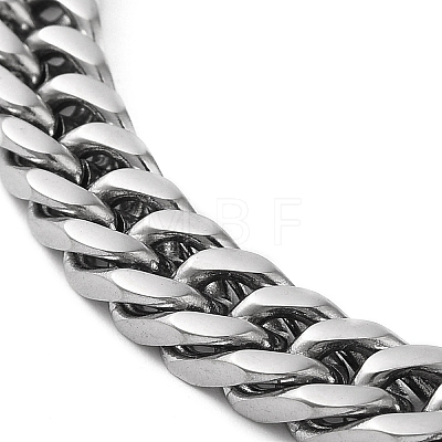 304 Stainless Steel Cuban Link Chain Bracelet for Men Women BJEW-C048-04P-1