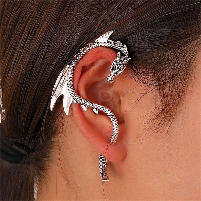 Alloy Dragon Stud Earrings for Women PW-WG9B40F-02-1