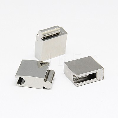304 Stainless Steel Magnetic Clasps with Glue-in Ends X-STAS-I011-16-1