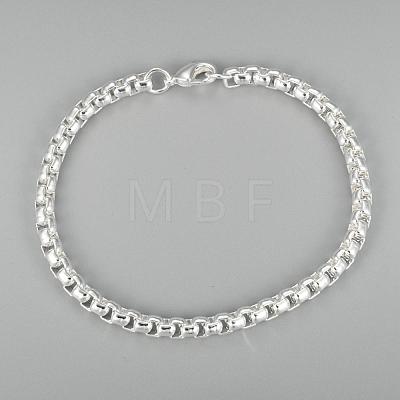 Silver Color Plated Brass Party Jewelry Sets For Men SJEW-BB11492-1