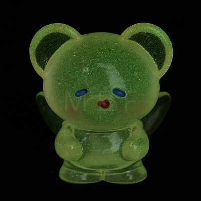 Luminous Resin Cute Little Bear Ornaments RESI-Z008-01A-1