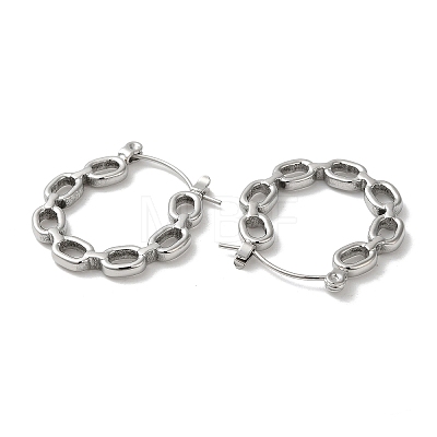 Non-Tarnish 304 Stainless Steel Hoop Earrings for Women EJEW-Z026-24P-1