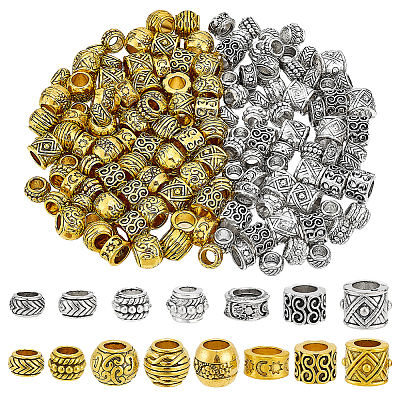150Pcs 15 Styles Alloy European Beads FIND-PH0060-41-1