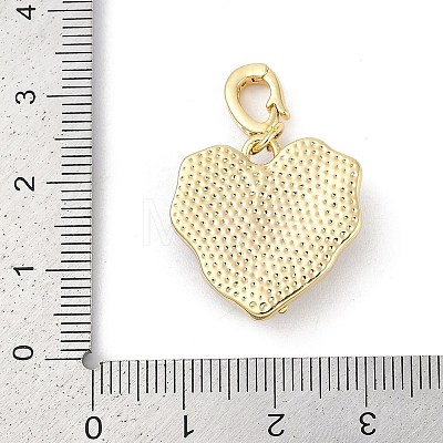 Brass Enamel Micro Pave Cubic Zirconia Pendants KK-U043-11G-02-1