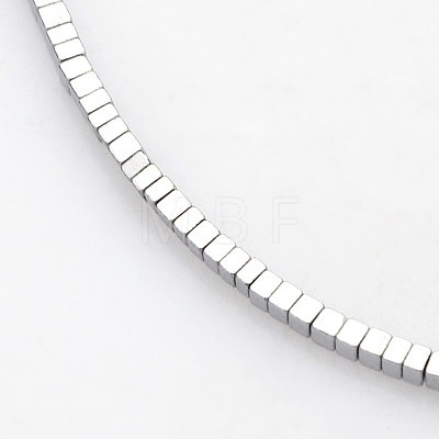 Electroplate Non-magnetic Synthetic Hematite Beads Strands G-J212E-M-1