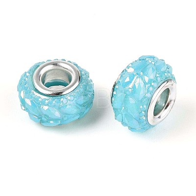 Opaque Resin European Beads RESI-T057-29E-1