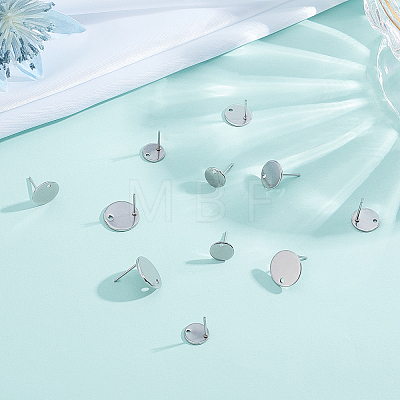 304 Stainless Steel Stud Earring Findings STAS-UN0019-05P-1