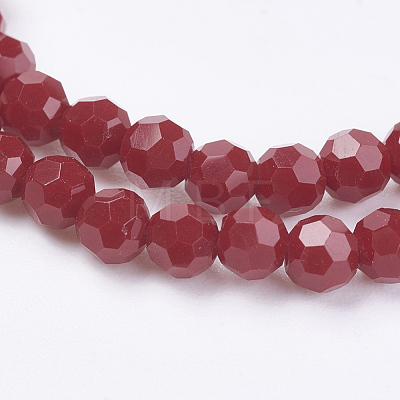 Opaque Glass Beads Strands EGLA-F120-NC01-1