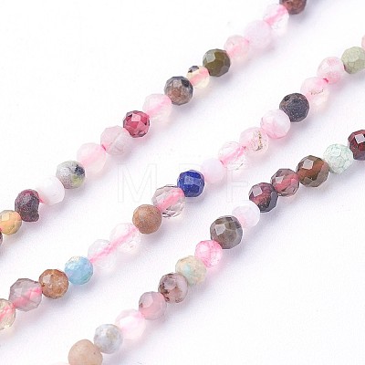 Natural Mixed Gemstone Beads Strands G-F619-21-3mm-1