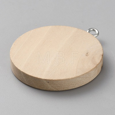 Wood Pendant Cabochon Settings FIND-TAC0037-06D-1