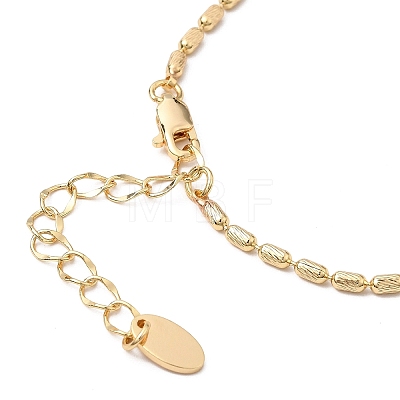 Brass Column Link Chain Necklace Making AJEW-B189-02G-1