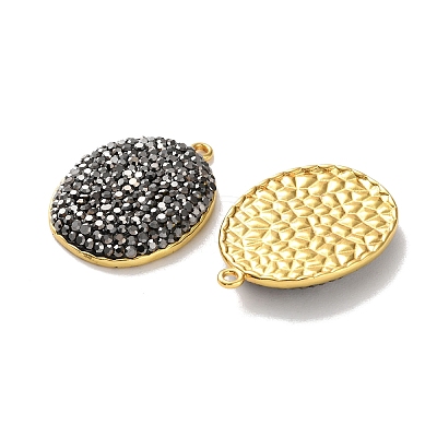 Long-Lasting Plated Brass Pave Rhinestone Pendants KK-K362-08G-01-1