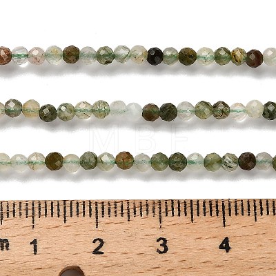 Natural Green Rutilated Quartz Beads Strands G-RM2025-A14-3mm-A-1