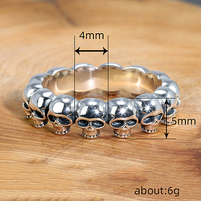 Skull Head Alloy Finger Rings FS-WGF71B4-03-1