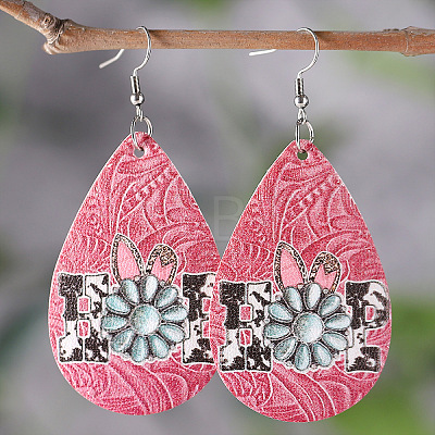 Imitation Leather Dangle Earrings FS-WGAAB7F-05-1