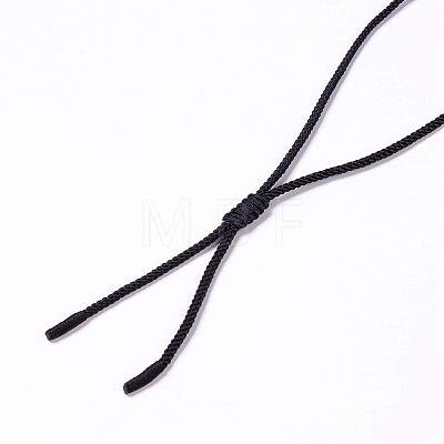 Gemstone Yoga Theme Pendant Necklace with Nylon Cord for Women G-G993-B-1