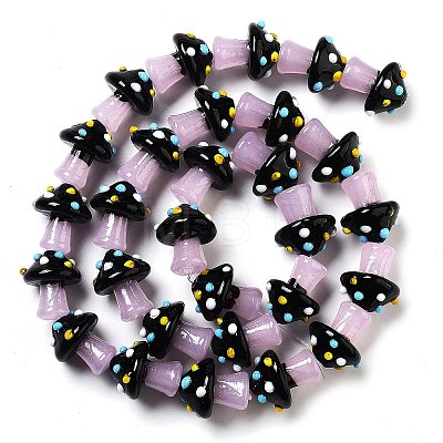 Handmade Lampwork Bumpy Beads Strands LAMP-A004-06B-1