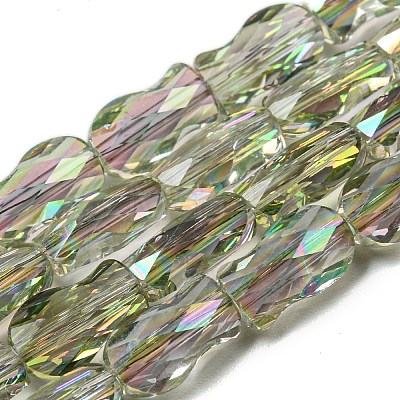 Transparent Electroplate Glass Beads Strands GLAA-G116-01A-HR03-1