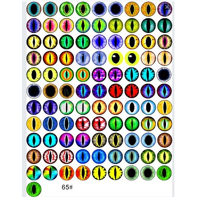 Printed Transparent Glass Cabochons GL-CBAA22A-06-1