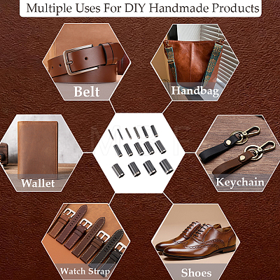 18Pcs Stainless Steel Leather Belt End Punch Cutter TOOL-CL0001-05-1
