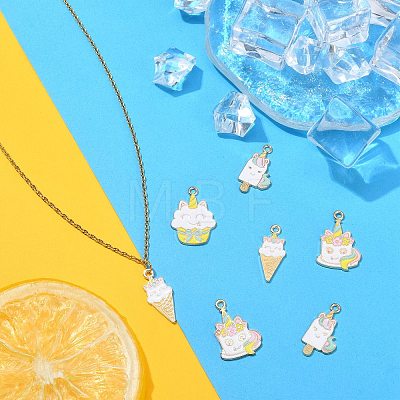40Pcs 4 Styles Alloy Enamel Pendants ENAM-CJ0003-18-1