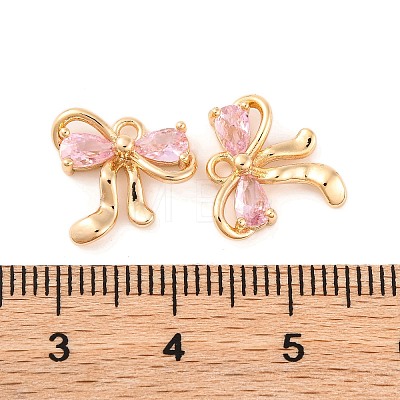 Brass Micro Pave Cubic Zirconia Charms KK-S389-03G-01-1