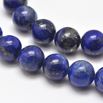 Natural Lapis Lazuli Round Bead Strands X-G-E262-01-8mm-1