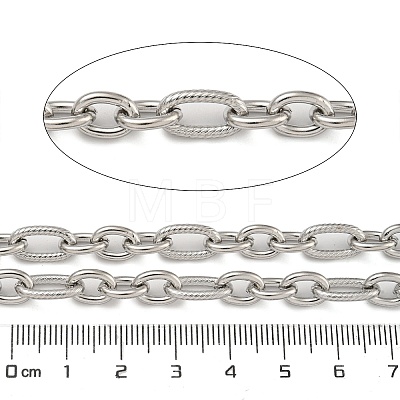 304 Stainless Steel Oval Link Chains CHS-G038-05P-1