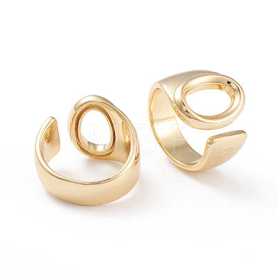 Brass Cuff Rings RJEW-L097-06O-1