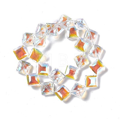 Faceted Glass Beads Strands X-EGLA-E030-01C-1